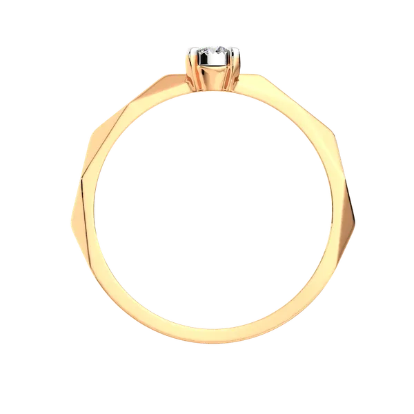 Изображение товара Кольцо помолвочное из комбинированного золота ZORKA 2D00172.14K.B (р.17, с бриллиантом)