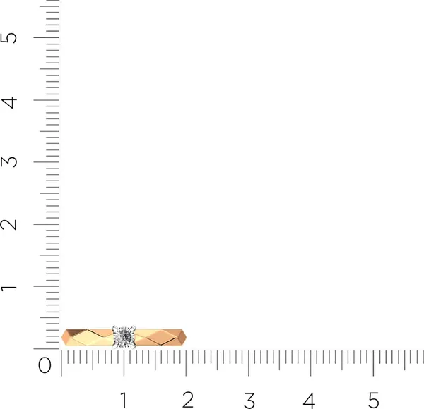 Изображение товара Кольцо помолвочное из комбинированного золота ZORKA 2D00172.14K.B (р.17, с бриллиантом)