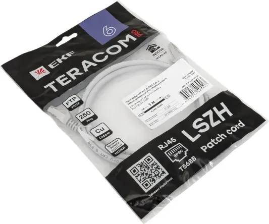 Изображение товара Кабель EKF Патч-корд Teracom Pro TRP-6FTP-LSH-1M-GY