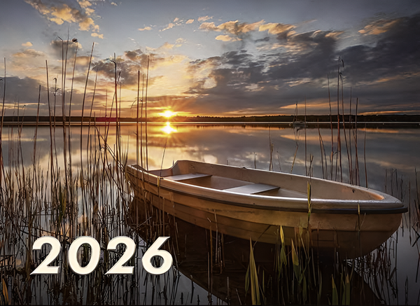 Изображение товара Календарь настенный Витебская областная типография Рассвет на озере. 2026 год / 25с42