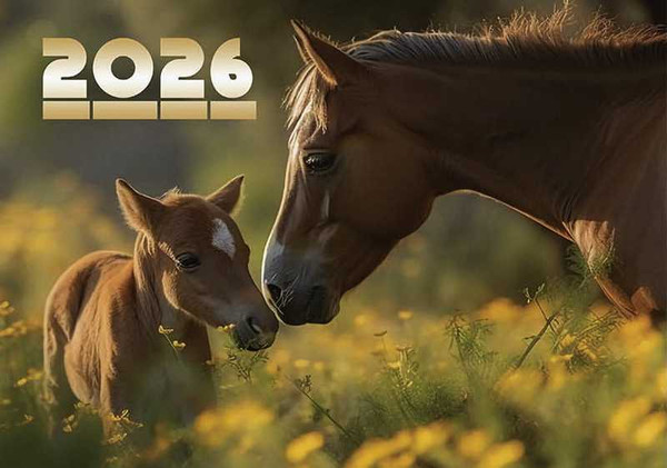 Изображение товара Календарь настенный Витебская областная типография Лошадь с жеребенком. 2026 год / 25с41