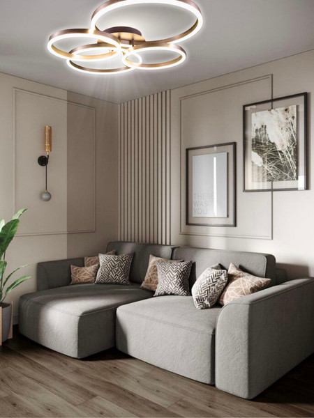 Изображение товара Люстра Aitin-Pro N5191/2+2 (сатин/голд)