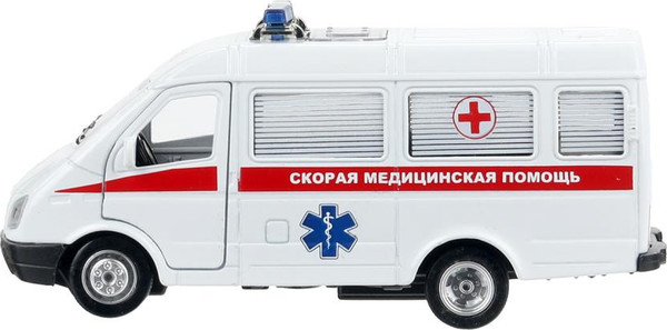 Изображение товара Автомобиль игрушечный Технопарк Газ-3221 Газель Скорая / GAZ3221VAN-12AMB-WH-WOD