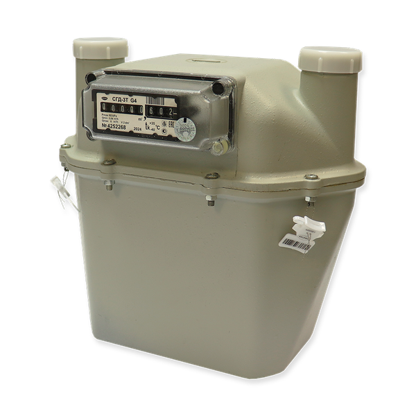 Изображение товара Счетчик газа бытовой БелОМО СГД-ЗТ-2-G4 / 8181-24 (левый)