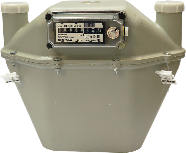 Изображение товара Счетчик газа бытовой БелОМО СГД-ЗТ-2И-1-G6 / 8181-12 (левый)