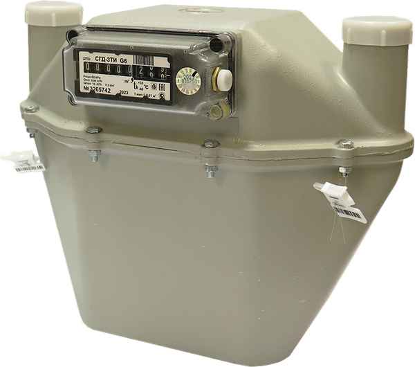 Изображение товара Счетчик газа бытовой БелОМО СГД-ЗТ-2И-1-G6 / 8181-12 (левый)