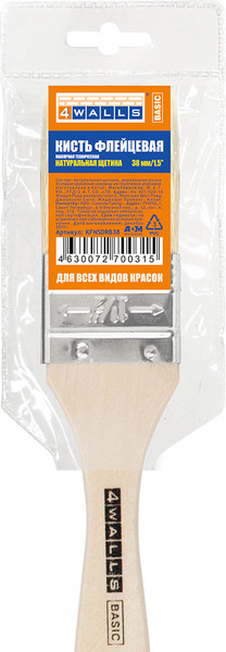 Изображение товара Кисть малярная 4Walls Basic Флейцеваянатуральная щетина / KFNSDRB38 (38мм)