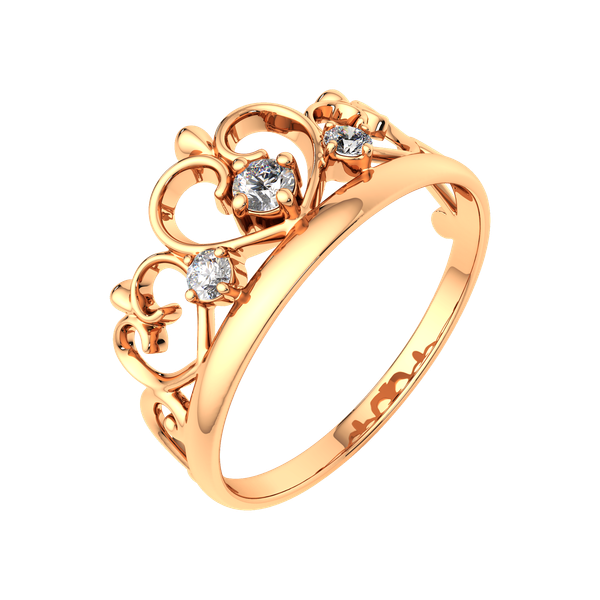 Изображение товара Кольцо из розового золота ZORKA 210505 (р.16.5, с фианитами)