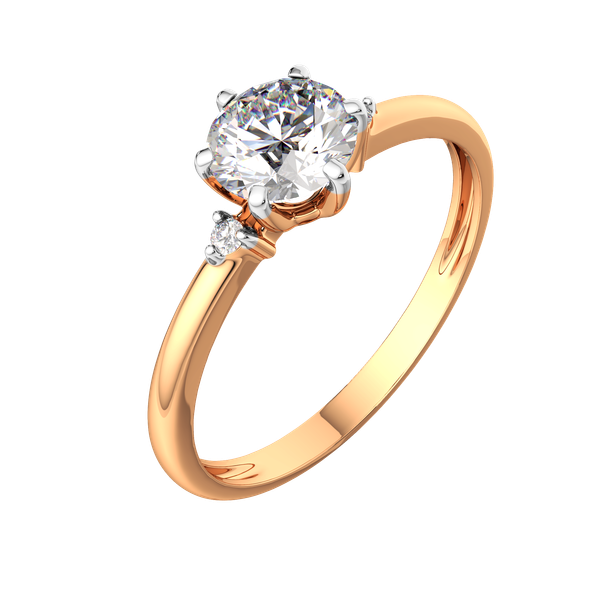 Изображение товара Кольцо из розового золота ZORKA 210529 (р.15.5, с фианитами)