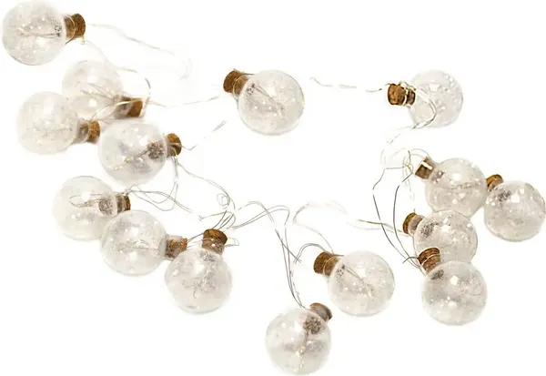 Изображение товара Светодиодная гирлянда Белбогемия Шары Конфетти / 105270 (1.6м, 15 лампочек, белый)