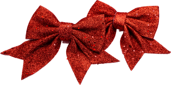 Изображение товара Набор новогодних подвесок Белбогемия Банты BB102241 / 108751 (2шт, красный)