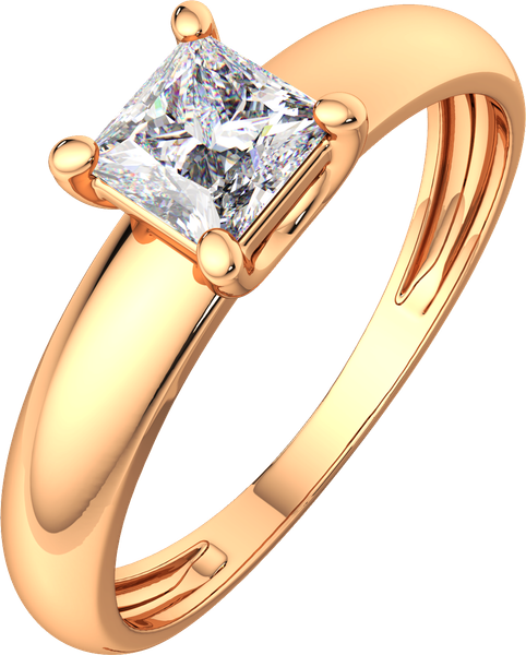 Изображение товара Кольцо помолвочное из розового золота ZORKA 2101771.14K.R.ZZ (р.18, с фианитами)