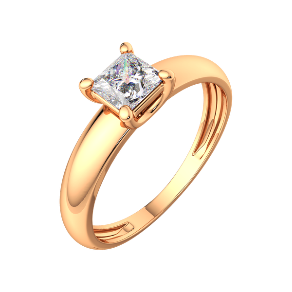 Изображение товара Кольцо помолвочное из розового золота ZORKA 2101771.14K.R.ZZ (р.18, с фианитами)