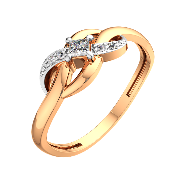 Изображение товара Кольцо из розового золота ZORKA 210942.14K.R.ZZ (р.16.5, с фианитами)