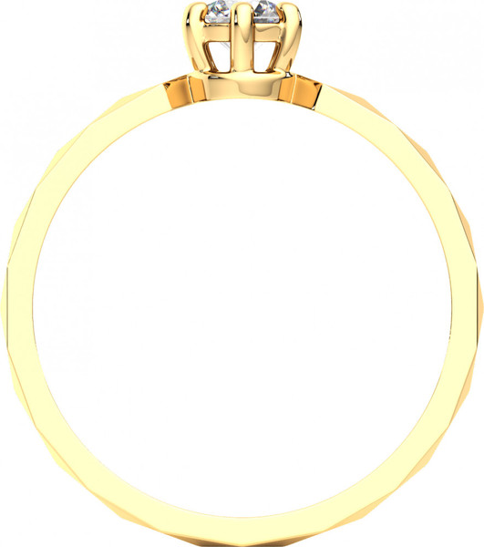 Изображение товара Кольцо помолвочное из желтого золота ZORKA 2101289.14K.Y.ZZ (р.15.5, с фианитом)