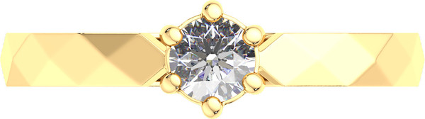 Изображение товара Кольцо помолвочное из желтого золота ZORKA 2101289.14K.Y.ZZ (р.15.5, с фианитом)