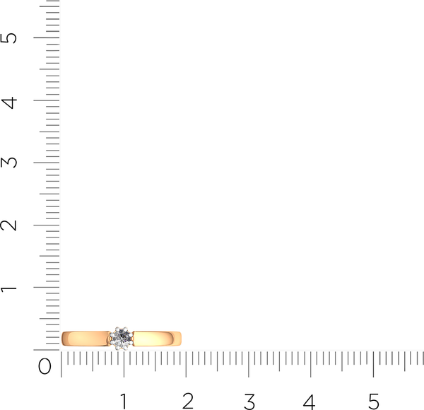 Изображение товара Кольцо помолвочное из розового золота ZORKA 2101220.14K.R.ZZ (р.17.5, с фианитом)