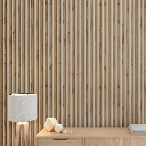 Изображение товара Рейка интерьерная STELLA МДФ Модель 12 Standart Light Пекан (2800х27х12)