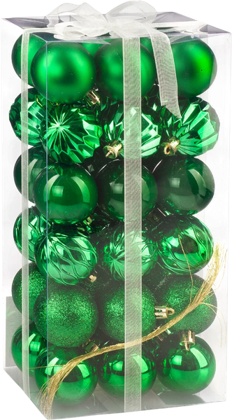 Изображение товара Набор шаров новогодних Ausini B8145GN (зеленый, 36шт)