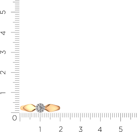 Изображение товара Кольцо из розового золота ZORKA 2101550.14K.R.ZZ (р.17.5, с фианитами)