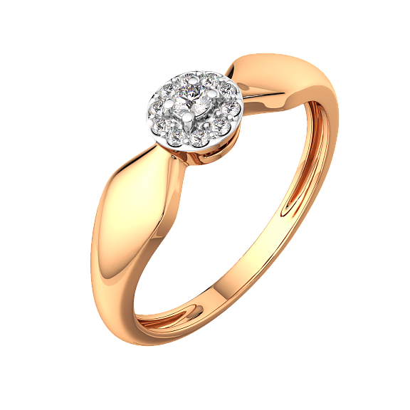 Изображение товара Кольцо из розового золота ZORKA 2101550.14K.R.ZZ (р.17.5, с фианитами)