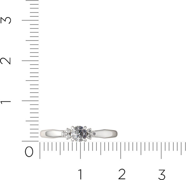 Изображение товара Кольцо из белого золота ZORKA 210654.14K.W (р.16.5, с фианитами)