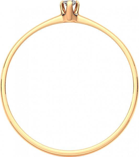 Изображение товара Кольцо помолвочное из розового золота ZORKA 210728.14K.R (р.15, с фианитом)