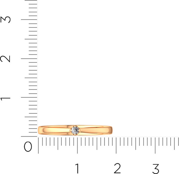 Изображение товара Кольцо помолвочное из розового золота ZORKA 210728.14K.R (р.15, с фианитом)