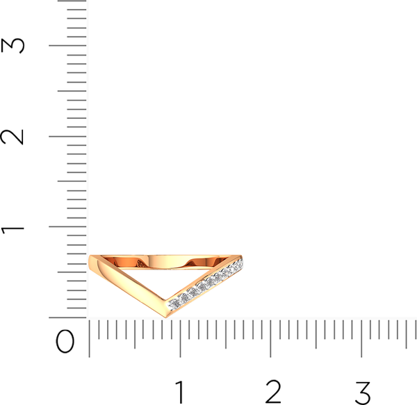 Изображение товара Кольцо из розового золота ZORKA 210883.14K.R.ZZ (р.15.5, с фианитами)