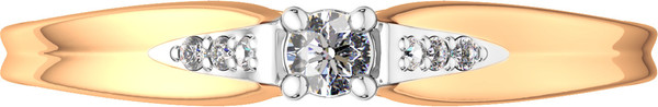Изображение товара Кольцо из розового золота ZORKA 210899.14K.R (р.16.5, с фианитами)