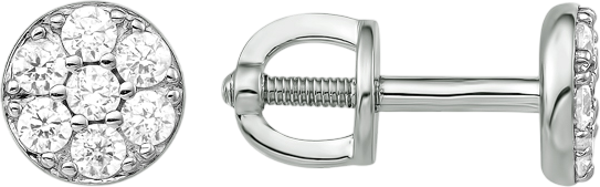 Изображение товара Серьги из серебра 7 КАРАТ П2217-045С (с фианитами)