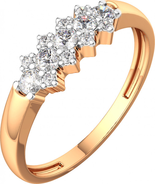 Изображение товара Кольцо из розового золота ZORKA 210914.14K.R.ZZ (р.18, с фианитами)