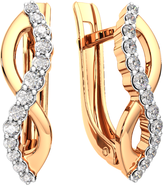 Изображение товара Серьги из розового золота ZORKA 3101659.14K.R.ZZ (с фианитами)
