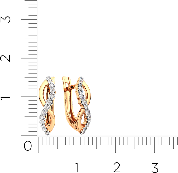Изображение товара Серьги из розового золота ZORKA 3101659.14K.R.ZZ (с фианитами)