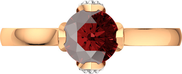 Изображение товара Кольцо из розового золота ZORKA 2S50193.14K.R (р.17.5, с гранатом и фианитами)
