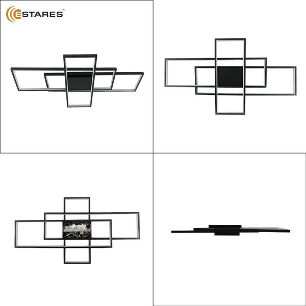 Изображение товара Люстра Estares Sven 120W 3S-ON/OFF(RC)-900x500x80-BLACK/WHITE-220-IP20