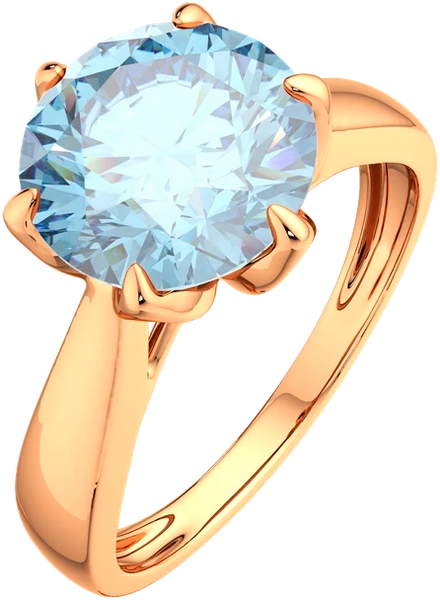 Изображение товара Кольцо помолвочное из розового золота ZORKA 2S40253.14K.R (р.18, с топазом)