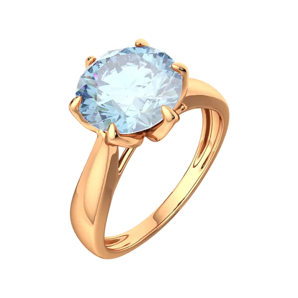 Изображение товара Кольцо помолвочное из розового золота ZORKA 2S40253.14K.R (р.18, с топазом)