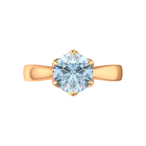 Изображение товара Кольцо помолвочное из розового золота ZORKA 2S40253.14K.R (р.18, с топазом)