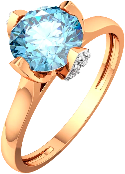 Изображение товара Кольцо из розового золота ZORKA 2S40193.14K.R (р.17, с топазом и фианитами)