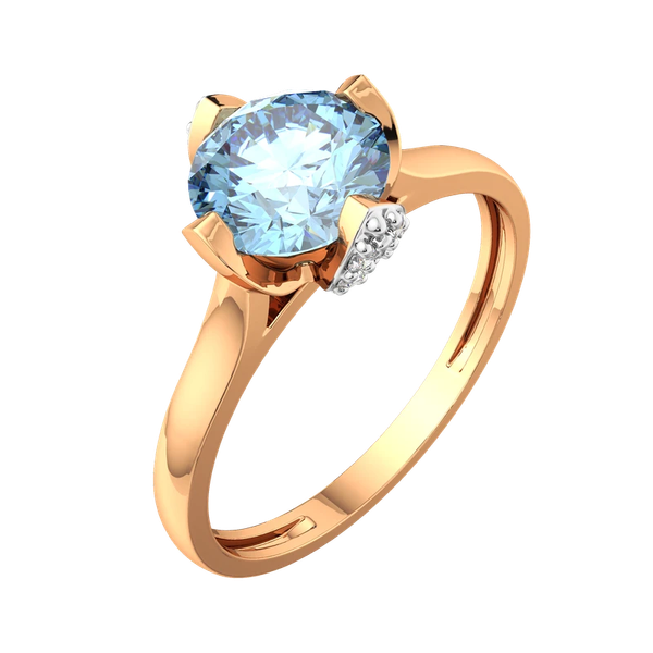 Изображение товара Кольцо из розового золота ZORKA 2S40193.14K.R (р.17, с топазом и фианитами)