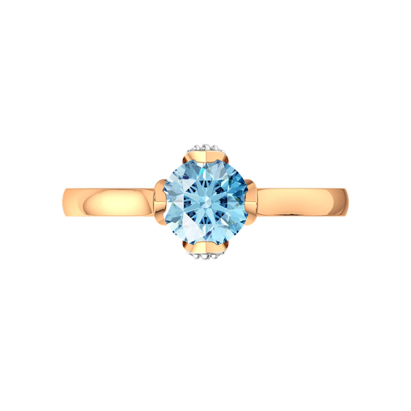 Изображение товара Кольцо из розового золота ZORKA 2S40193.14K.R (р.17, с топазом и фианитами)