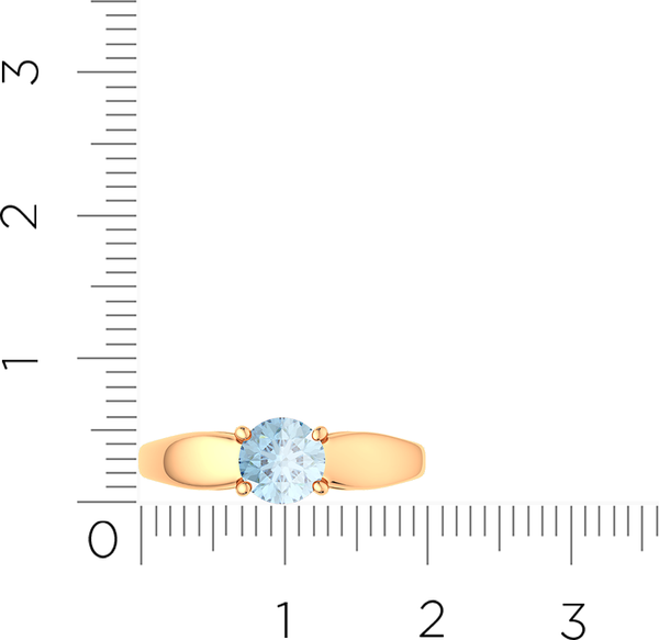 Изображение товара Кольцо помолвочное из розового золота ZORKA 2S40176.14K.R.ZZ (р.17.5, с топазом)