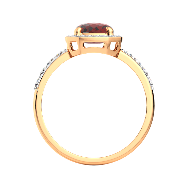 Изображение товара Кольцо из розового золота ZORKA 2S5061.14K.R.ZZ (р.17.5, с гранатом и фианитами)