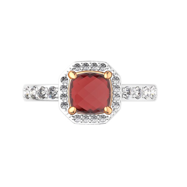 Изображение товара Кольцо из розового золота ZORKA 2S5061.14K.R.ZZ (р.17.5, с гранатом и фианитами)
