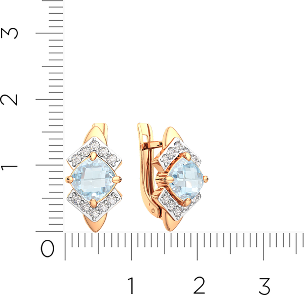Изображение товара Серьги из розового золота ZORKA 3S40222.14K.R.ZZ (с топазами и фианитами)