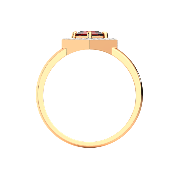 Изображение товара Кольцо из розового золота ZORKA 2S5064.14K.R.ZZ (р.17.5, с гранатом и фианитами)