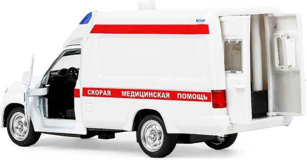 Изображение товара Автомобиль игрушечный Технопарк Уаз Профи Скорая / PROFI-14SLAMB-WH
