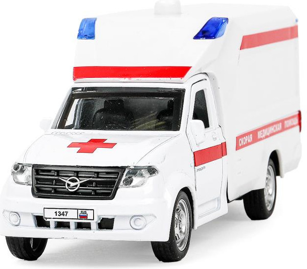 Изображение товара Автомобиль игрушечный Технопарк Уаз Профи Скорая / PROFI-14SLAMB-WH