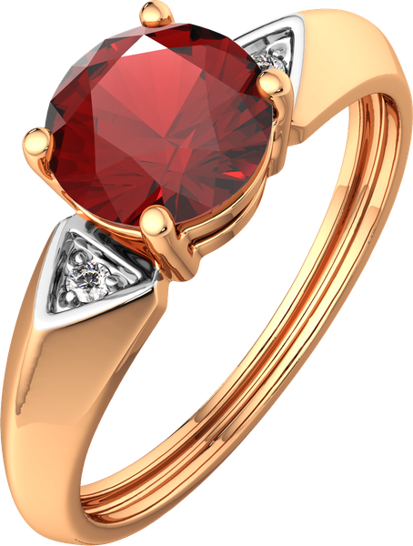 Изображение товара Кольцо из розового золота ZORKA 2S5038.14K.R.ZZ (р.18.5, с гранатом и фианитами)